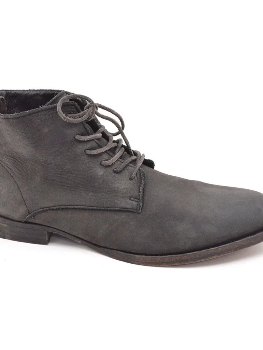 Men AllSaints Snare Black Leather Back Zip Boots 44